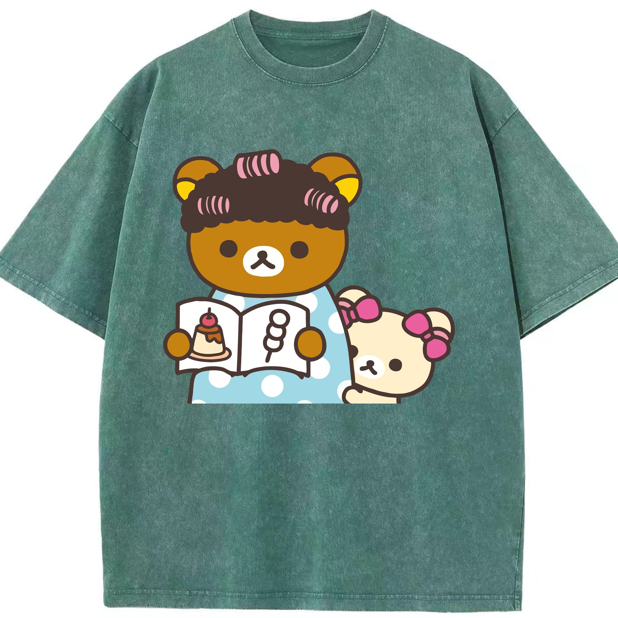 （画像用） リラックマ リラックマ キイロイトリ Rilakkuma Korilakkuma Kiiroitori 綿100% ヴィンテージ風 半袖Tシャツ（フロントプリント）
